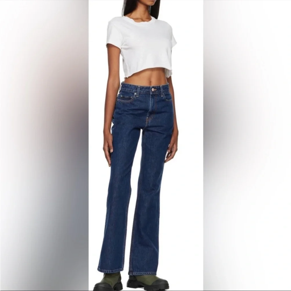Ganni Betzy Slim Flare High Rise Full Length Jeans | Size 25